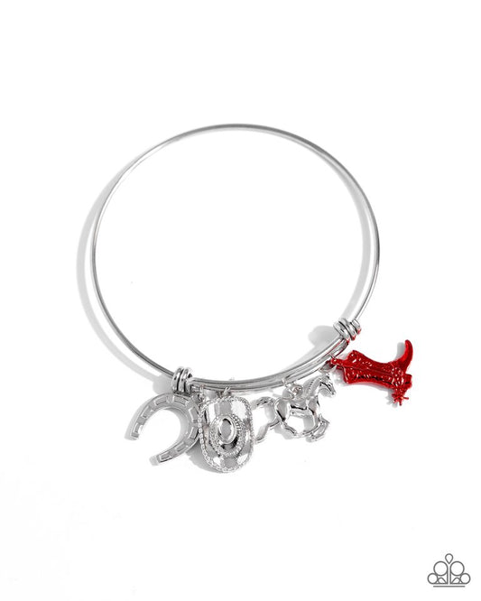 Western Waltz - Red - Paparazzi Bracelet Image
