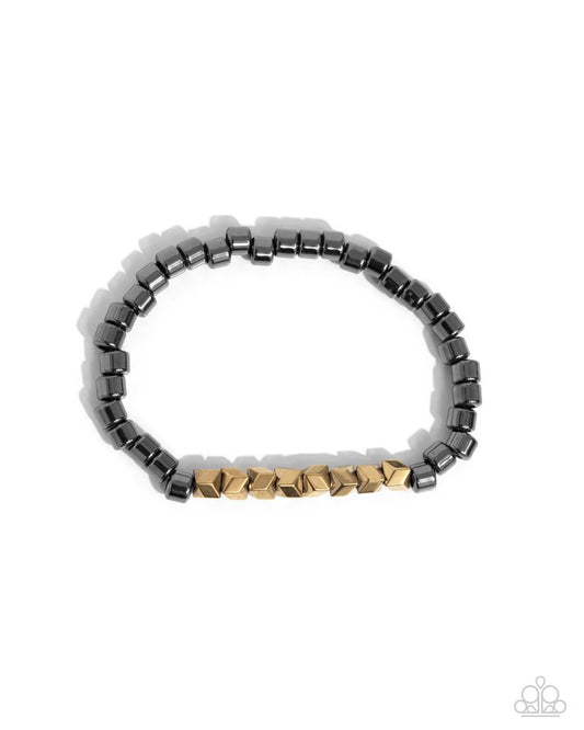 Cubed Cache - Black - Paparazzi Bracelet Image
