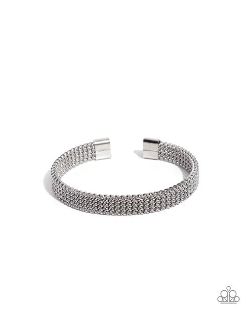 Chain Mail Command - Silver - Paparazzi Bracelet Image