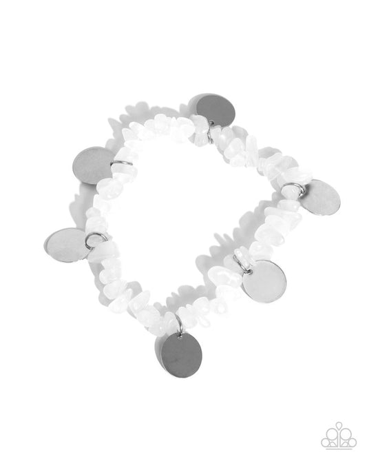 Grounded Grandeur - White - Paparazzi Bracelet Image