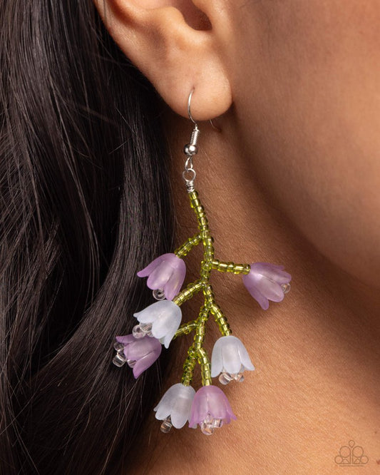 Beguiling Bouquet - Purple - Paparazzi Earring Image