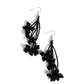 Petaled Precipitation - Black - Paparazzi Earring Image