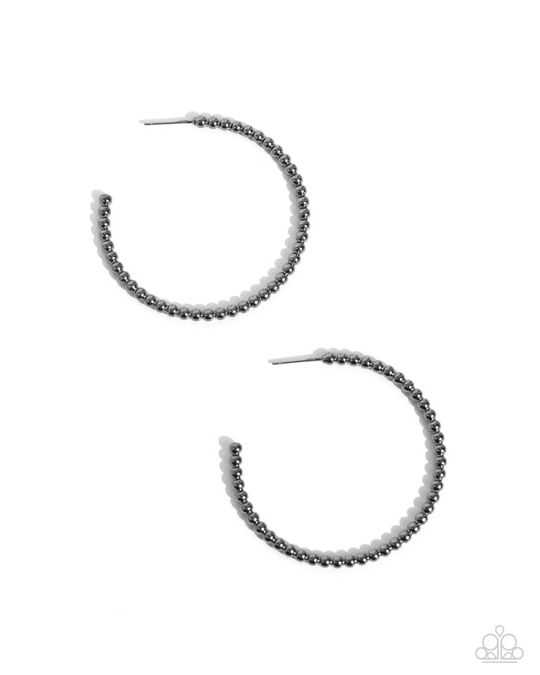 Manufactured Monochromatic - Black - Paparazzi Earring Image