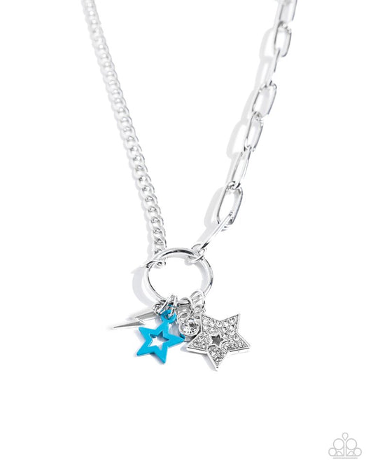 Stellar Sighting - Blue - Paparazzi Necklace Image
