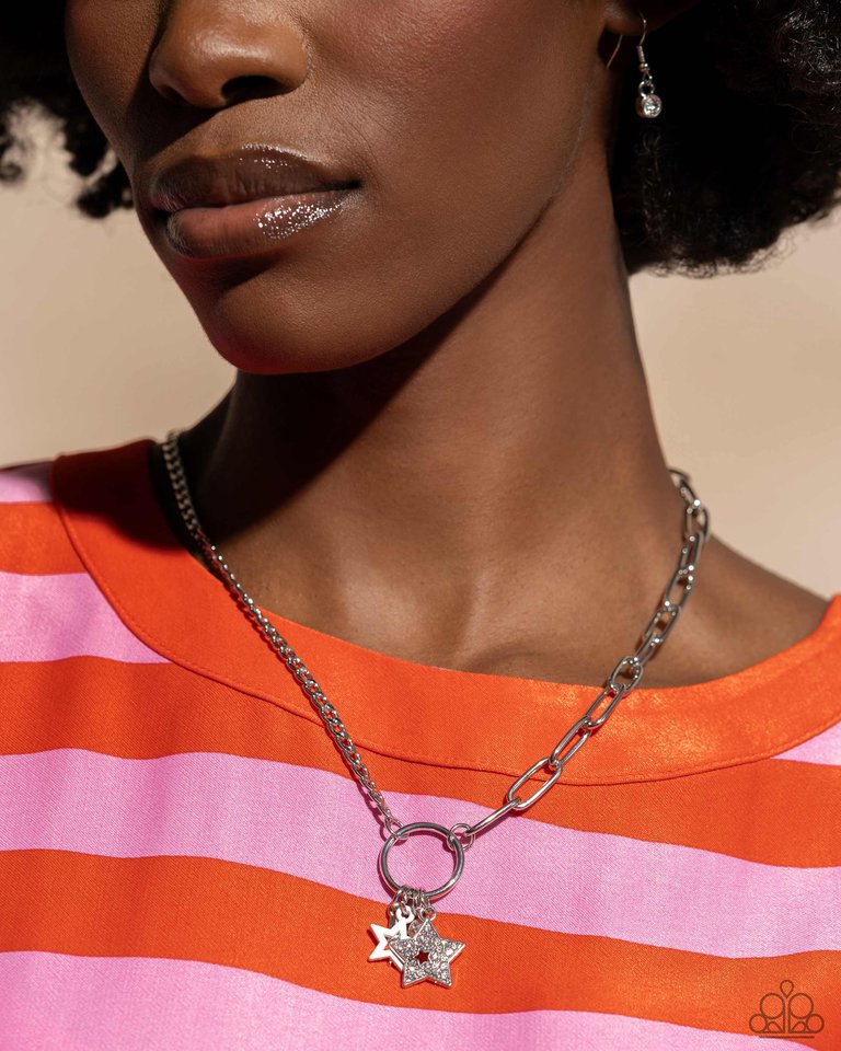 Stellar Sighting - White - Paparazzi Necklace Image