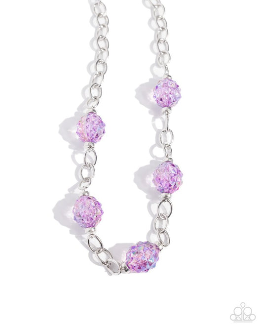 Gentle Glass - Purple - Paparazzi Necklace Image
