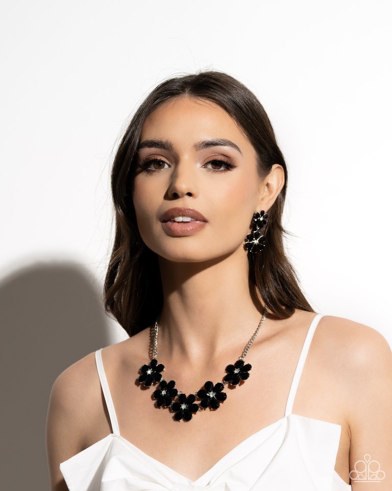 Floral Fun - Black - Paparazzi Necklace Image