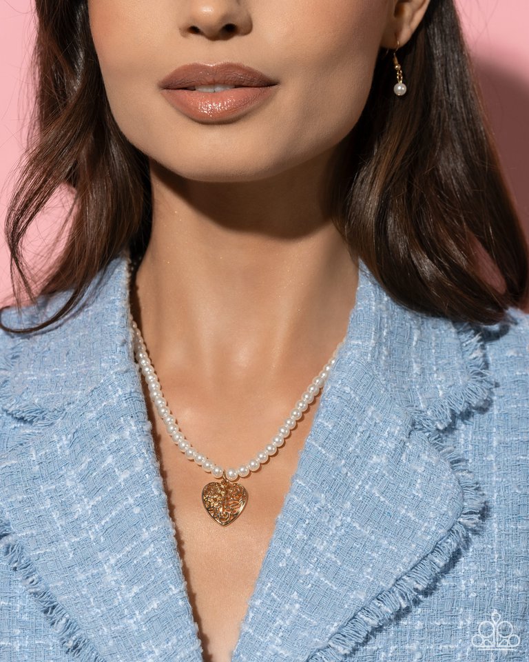 Filigree Infatuation - Gold - Paparazzi Necklace Image