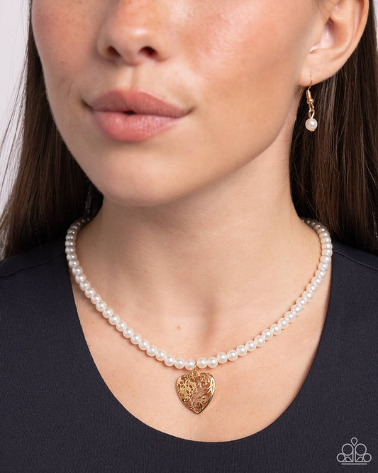 Filigree Infatuation - Gold - Paparazzi Necklace Image