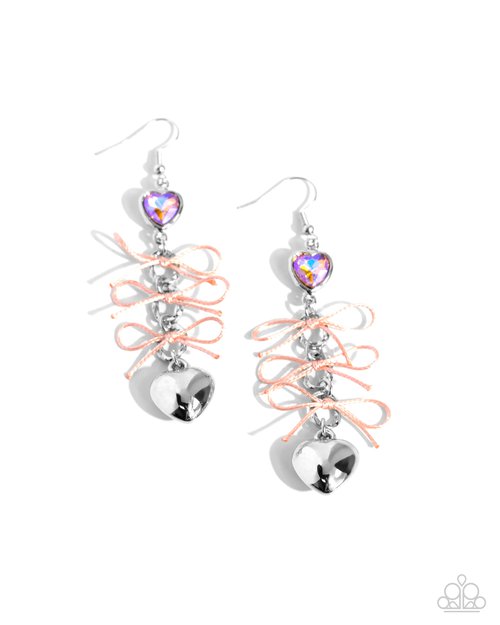K-Pop Keepsake - Orange - Paparazzi Earring Image