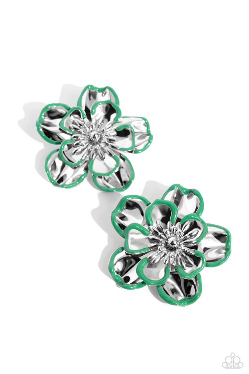 Merry Model - Green - Paparazzi Earring Image
