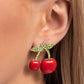 Charming Cherries - Red - Paparazzi Earring Image