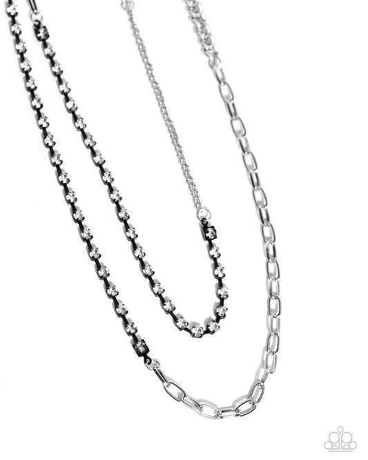 Boxy Brilliance - Black - Paparazzi Necklace Image
