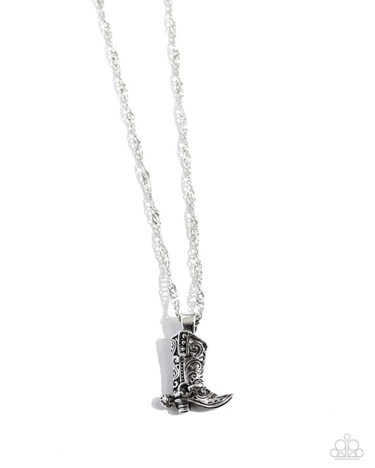 Collectable Cowboy - Silver - Paparazzi Necklace Image