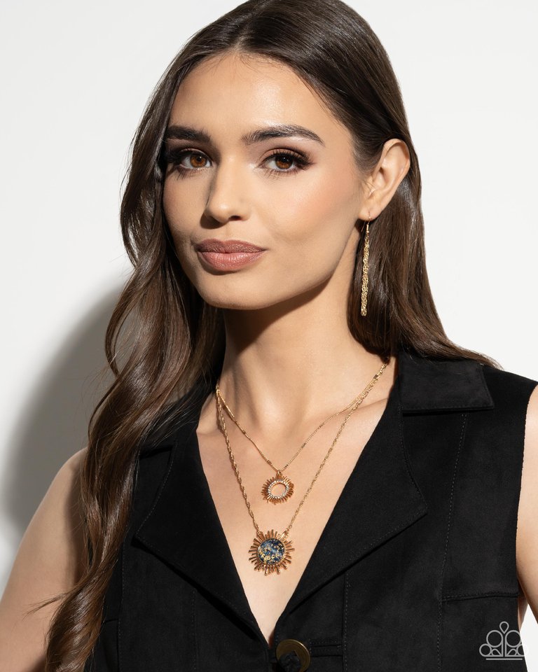 Sunburst Surprise - Gold - Paparazzi Necklace Image