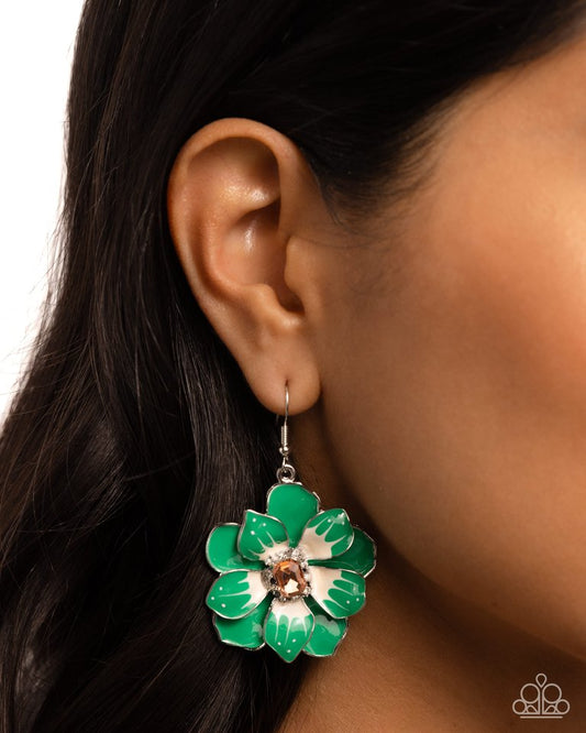 Tropical Treasure - Green - Paparazzi Earring Image