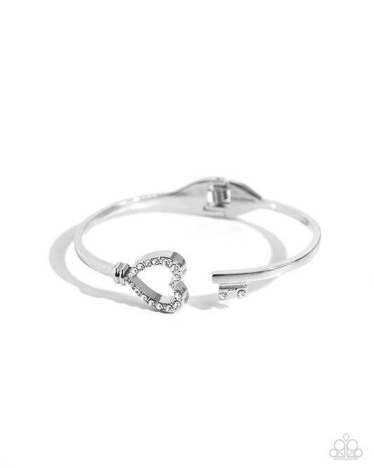 The Key to Romance - White - Paparazzi Bracelet Image