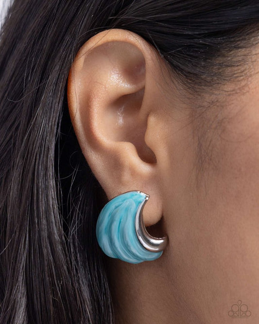 Whimsical Waves - Blue - Paparazzi Earring Image