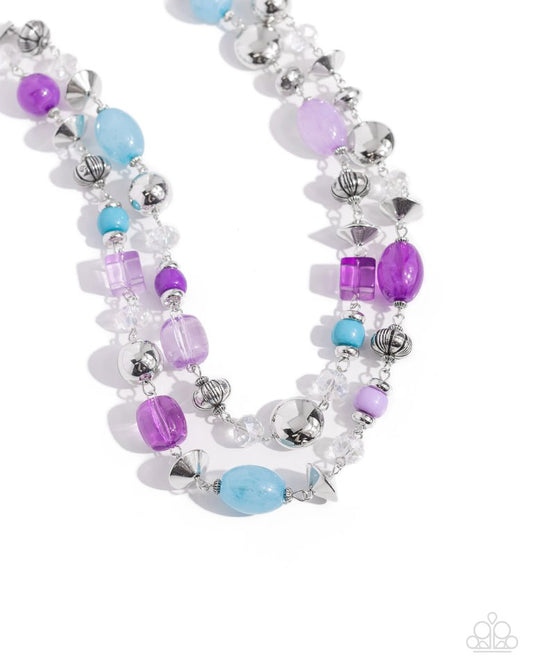 Playful Past - Purple - Paparazzi Necklace Image