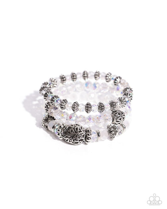 Malibu Maiden - White - Paparazzi Bracelet Image