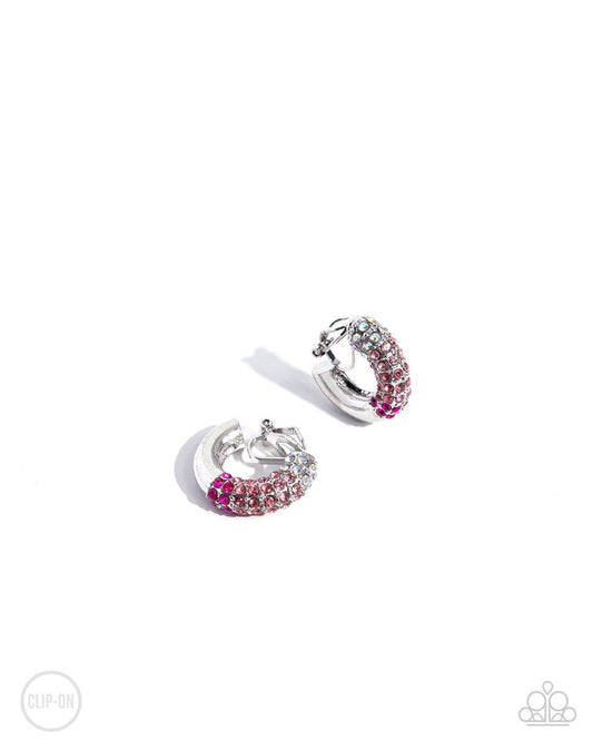 Ombré Observer - Pink - Paparazzi Earring Image