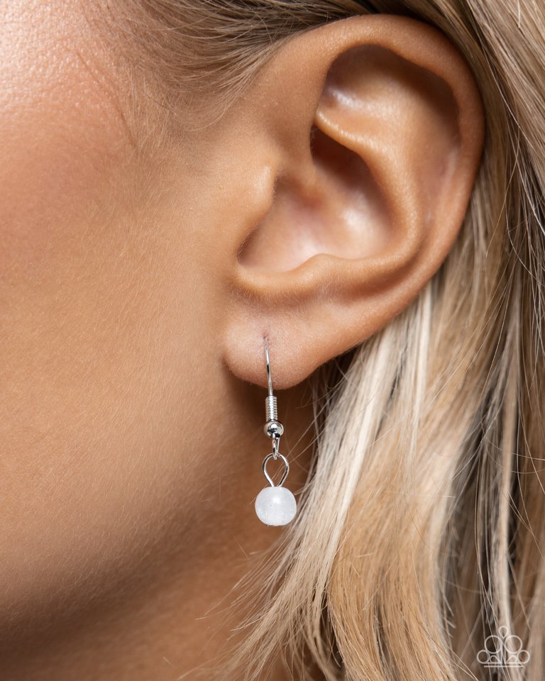 Beaded Behavior - White - Paparazzi Necklace Image