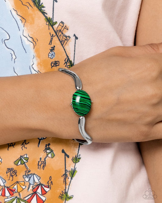 Striped Sensation - Green - Paparazzi Bracelet Image