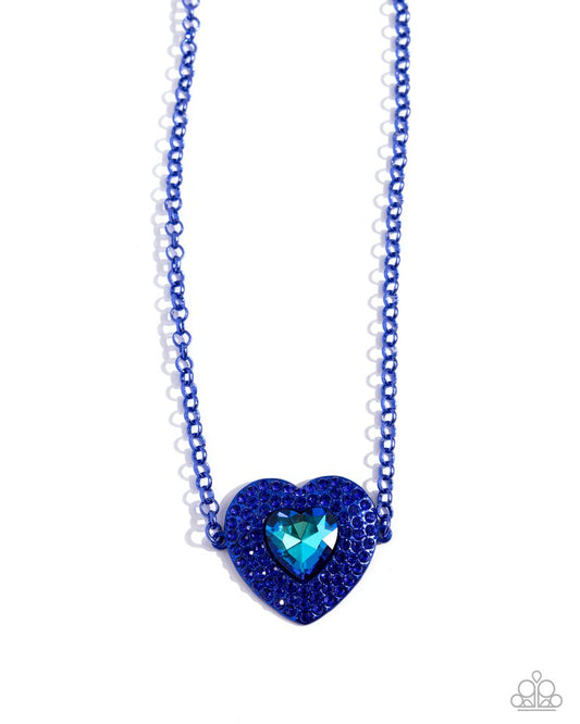 Locket Leisure - Blue - Paparazzi Necklace Image