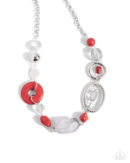 Santa Fe Service - Red - Paparazzi Necklace Image
