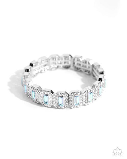 Gasp-Worthy Glitter - Blue - Paparazzi Bracelet Image