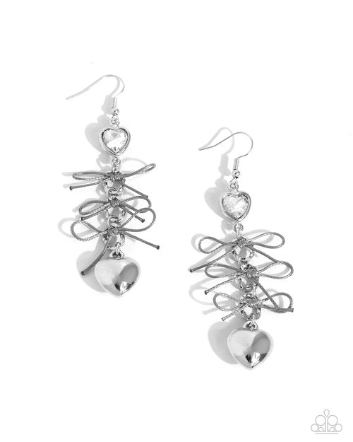 K-Pop Keepsake - Silver - Paparazzi Earring Image