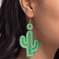 Cactus Cameo - Green - Paparazzi Earring Image
