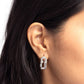 Safety Pin Secret - White - Paparazzi Earring Image