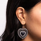 Antiqued Advocate - Black - Paparazzi Earring Image