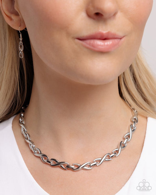 Infinite Influence - Silver - Paparazzi Necklace Image