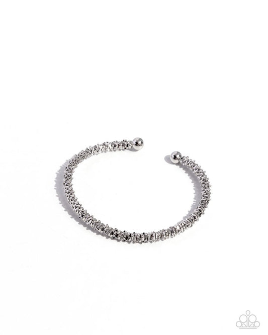 Twisted Trenchant - Silver - Paparazzi Bracelet Image
