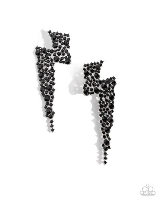 Electric Effulgence - Black - Paparazzi Earring Image