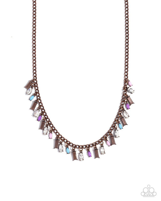 Dripping in Drama - Copper - Paparazzi Necklace Image