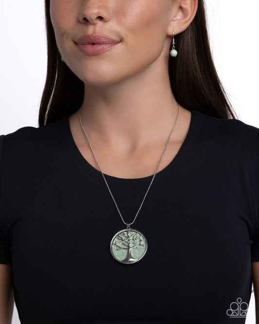 Tree Talisman - Green - Paparazzi Necklace Image