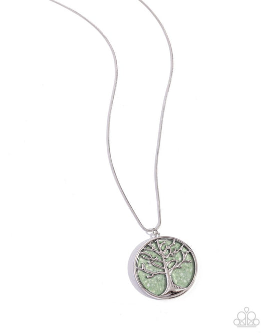 Tree Talisman - Green - Paparazzi Necklace Image