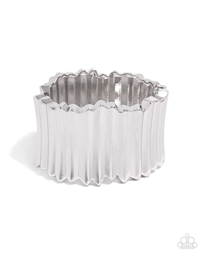 Warped Welding - Silver - Paparazzi Bracelet Image