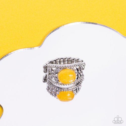 Earthy Embellishment - Yellow - Paparazzi Ring Image