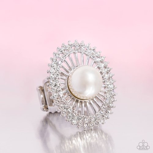 Ornamental Outline - White - Paparazzi Ring Image