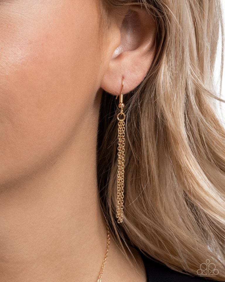 Gentle Glitter - Gold - Paparazzi Necklace Image