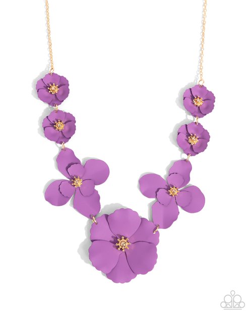 Arranged Aria - Purple - Paparazzi Necklace Image