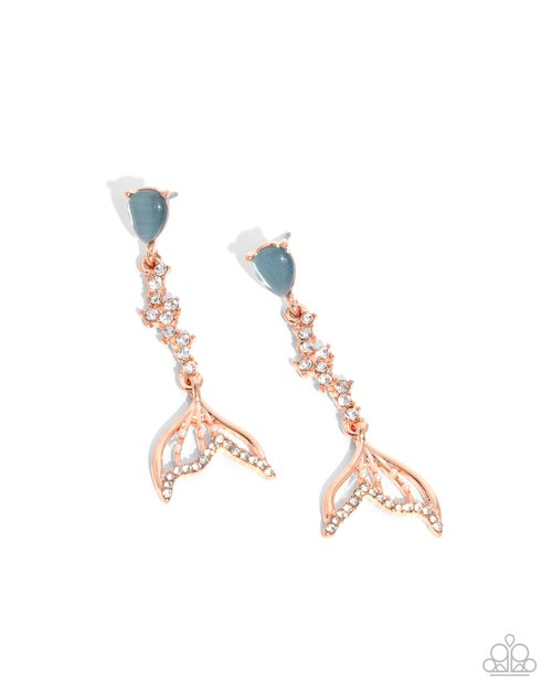 Mermaid Motivation - Copper - Paparazzi Earring Image