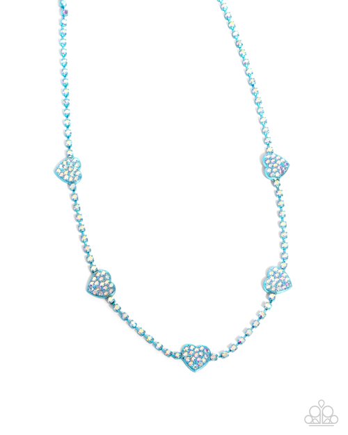Homecoming Hearts - Blue - Paparazzi Necklace Image