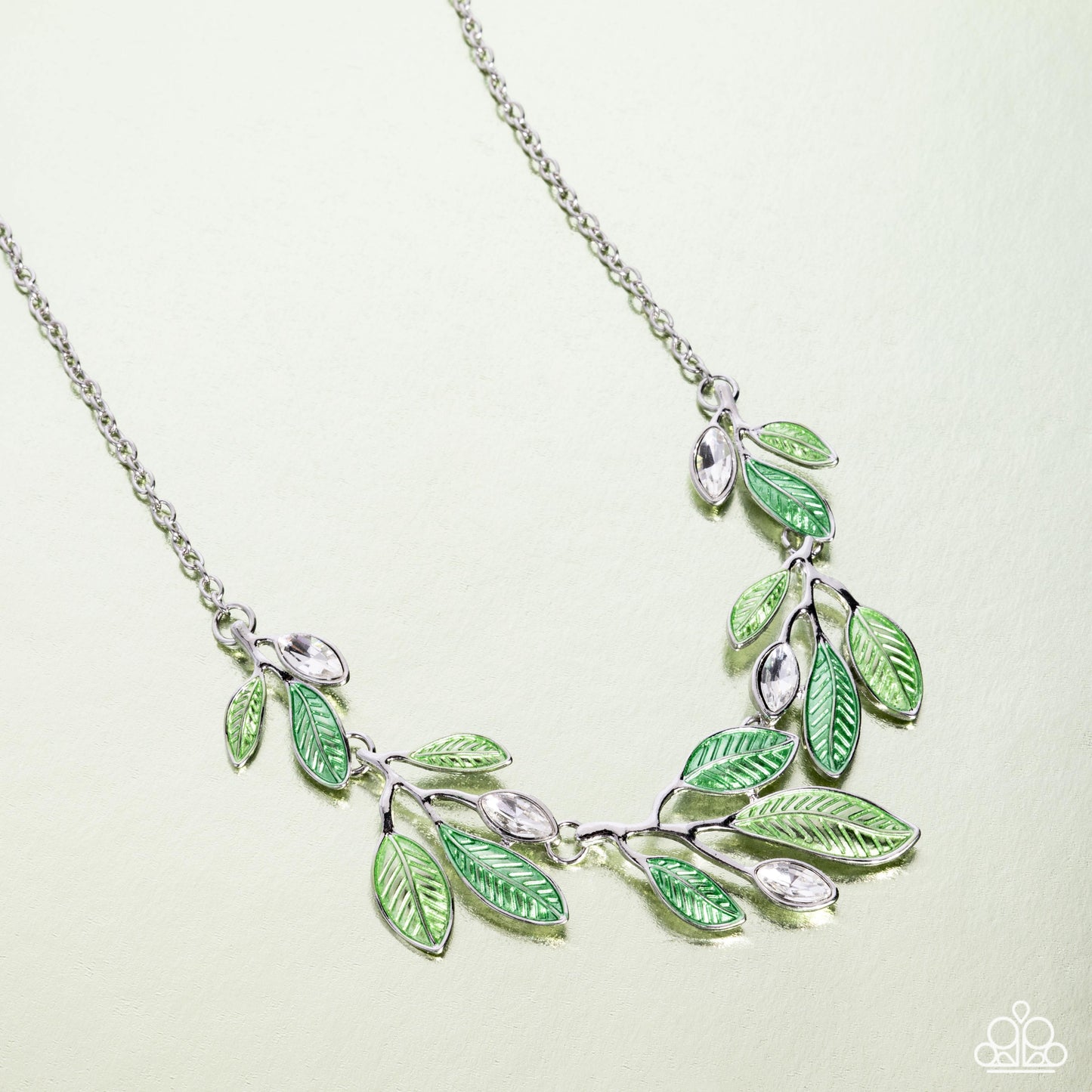 Lyrical Leaves - Green - Paparazzi Necklace Image