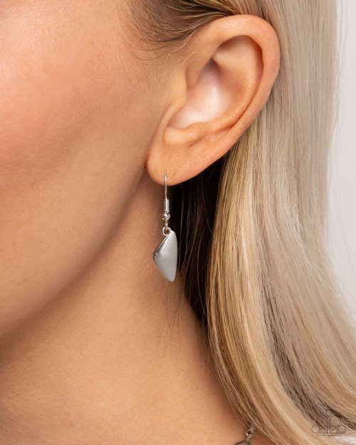 Sharp Soliloquy - Silver - Paparazzi Necklace Image