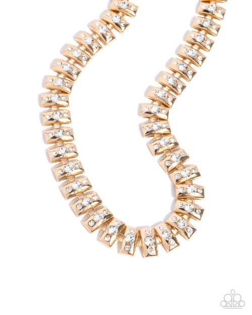 Officially Opulent - Gold - Paparazzi Necklace Image